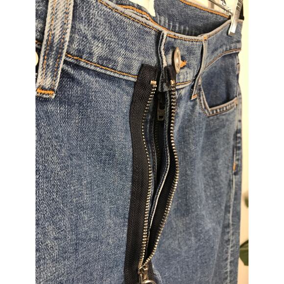 Hudson Riley Crop Relaxed Straight Exposed Zipper 28 6 Edgy Capsule USA Made - Picture 8 of 14